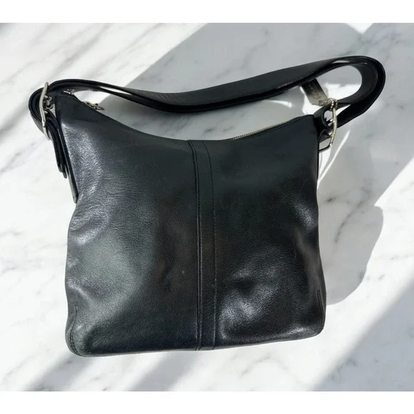 Coach Black Leather Slim Legacy Crossbody Shoulder Bag Adjustable 9326 Purse - Picture 2 of 16